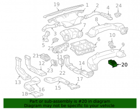 Дефлектор воздуховода правый Lexus RX300 RX330 RX350 RX400h 04-08 черный