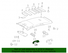 Ручка потолка передняя правая Toyota Sienna 11-14 сер