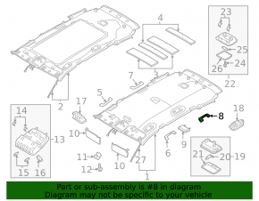 Ручка потолка задняя левая Hyundai Santa FE 19-23 серая