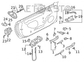 Ручка двери внешняя передняя левая Audi A4 B9 17-25 с подсветкой