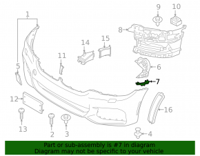 Suport bara față stânga BMW 6 GT G32 18-19 pachet M