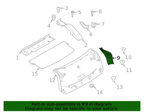 Накладка фонаря задняя правая BMW X4 G02 19-25