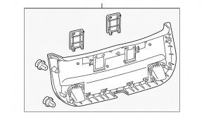 Обшивка двери багажника нижняя Toyota Prius 30 10-15 черн
