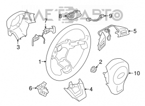 Кнопки управления на руле Subaru Impreza 17-18 GK тип 1