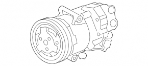 Компрессор кондиционера Chevrolet Cruze 11-15 1.8