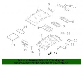 Maner plafon stânga Audi Q7 4L 10-15