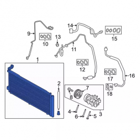 Condensator radiator aer condiționat Ford Ecosport 18-22 2.0