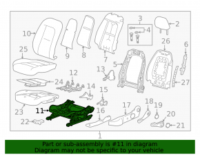 Салазка водительского сиденья левая Chevrolet Volt 16-19 механическая, без каркаса