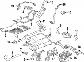 Кронштейн канистры с углем Honda CRV 23-26 HEV
