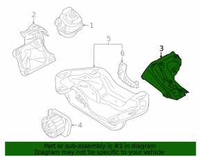 Кронштейн подушки двигателя левый BMW X5 F15 14-18 4.4T