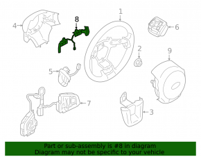Подрулевой лепесток левый Subaru Outback 20-23