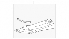 Ornamente stânga sub capotă pentru Lexus LX570 08-15 pre-restyling