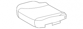 Toyota Camry v40 10-11 tapiterie perna scaunului pasagerului cu incalzire, piele gri, stricata, necesita curatare