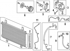 Compresor aer condiționat cu tub de încălzire pentru Honda Civic XI FE/FL 22-24 2.0