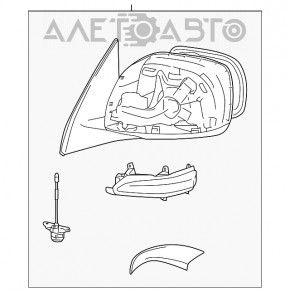Зеркало боковое правое в сборе Lexus GX460 08-12
