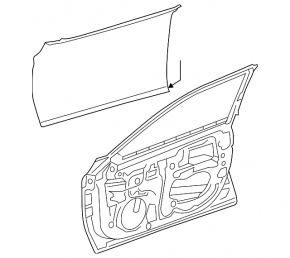 Дверь голая передняя левая Lexus ES250 ES300h ES350 19-26