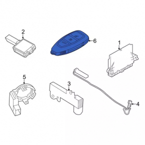 Cheie inteligentă SEL Ford C-max MK2 13-18 3 butoane, fără cilindru