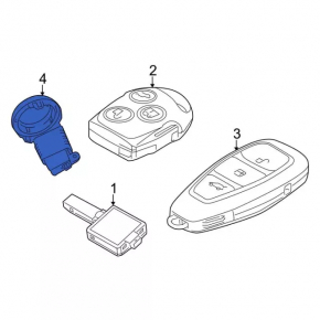 Cheie inteligentă SEL Ford C-max MK2 13-18 3 butoane, fără cilindru
