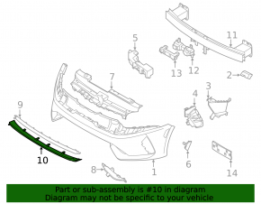 Губа переднего бампера Kia K5 21-24 EX