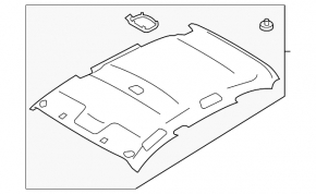 Обшивка потолка Subaru Impreza 4d 17-20 GK под люк черн