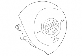 Подушка безопасности airbag в руль водительская Nissan Leaf 18-22 черная