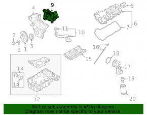 Масляный насос ДВС Ford Explorer 11-19 3.5