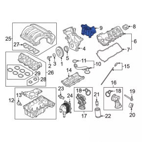 Масляный насос ДВС Ford Explorer 11-19 3.5