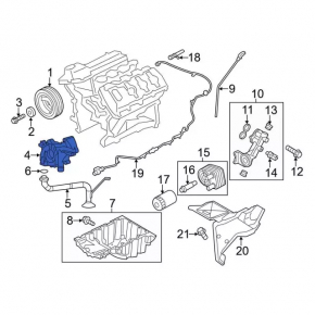 Масляный насос ДВС Ford Explorer 11-19 3.5