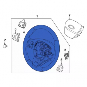 Руль голый Ford Escape MK4 20-26 резина черная без кнопок и накладки