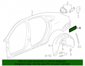 Щиток вентиляции левый Chevrolet Volt 11-15
