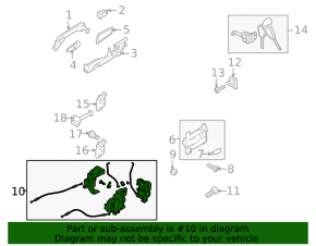 Замок двери передней левой Subaru Outback 10-14