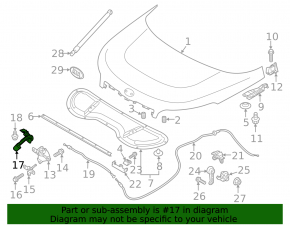 Ручка открывания капота под капотом Kia Soul 14-19