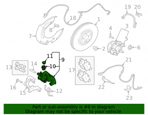 Etrier frână dreapta față pentru Land Rover Range Rover Velar 18-20, 1 piston, 349mm