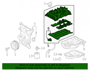 Крышка клапанная Chevrolet Volt 16- 1.5 без штуцера сапуна