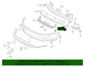 Suportul de bara fata stanga VW CC 13-17 restul
