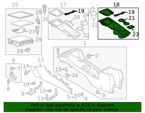 Подстаканники панель VW Passat b7 12-13 USA серый