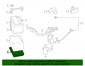 Поддон АКБ Subaru Outback 20-23