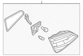 Lampă portbagaj interior stânga Audi A4 B8 08-12 prerest sedan lampă