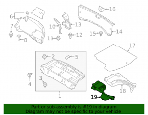 Пенопласт под инструмент левый Mazda 3 19-26 4d Mexico built