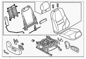Scaun pasager Mazda CX-9 16-17 Signature, piele maro, electric, încălzit