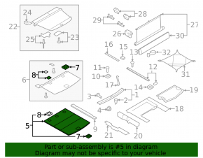 Capacitatea portbagajului Audi Q7 4L 10-15 pentru al doilea rând de scaune