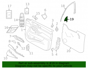 Заглушка бокового зеркала передняя левая BMW X7 G07 19-26 Harman Kardon