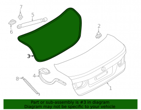 Уплотнитель крышки багажника BMW 3 F30 4d 12-18