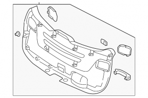 Capacul portbagajului inferior al usii Hyundai Santa FE Sport 17-18, culoare bej, cu actionare electrica