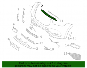 Ornamente cromate pentru bara față Mercedes GLE 350 450 20-23, pachet AMG