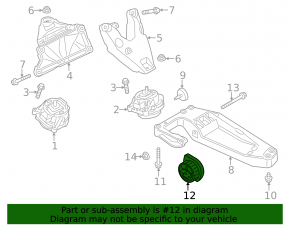 Подушка кпп BMW X3 F25 13-17 2.0T