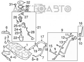 Топливный бак Kia Soul 14-16