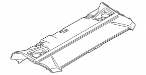 Raft spate BMW 5 G30 17-23 negru, cu dopuri, sub cortină, decolorat, materialul decojit