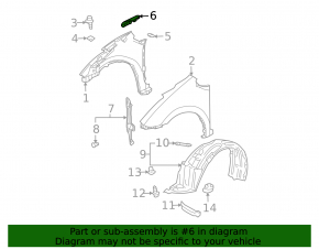 Garnitura stergator parbriz stanga Toyota Prius 20 04-09