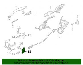 Петля двери нижняя задняя левая Hyundai Elantra UD 11-16